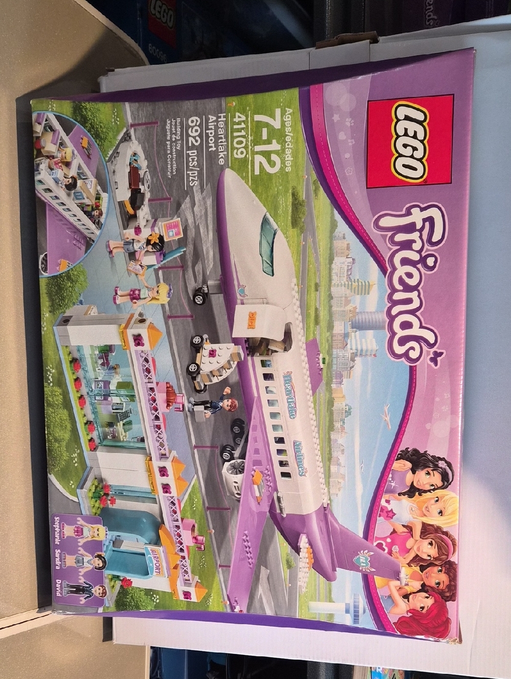 LEGO Friends Purple White Airplane & Terminal Playset